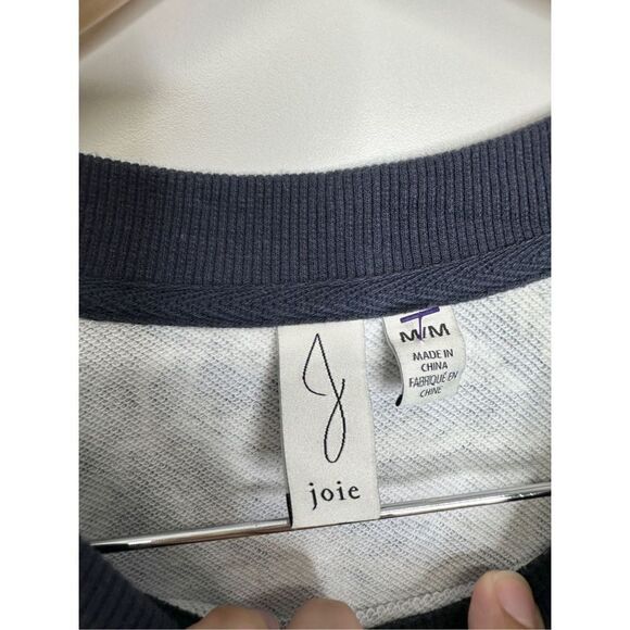 Joie Blue Paisley‎ Shirt Size Medium Long Sleeve Crew Neck Floral Print - Picture 6 of 7